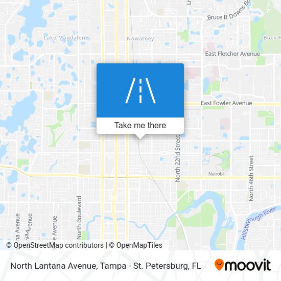North Lantana Avenue map