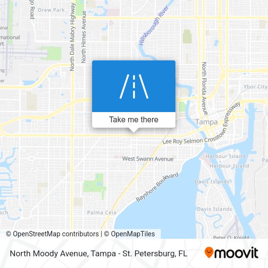 North Moody Avenue map
