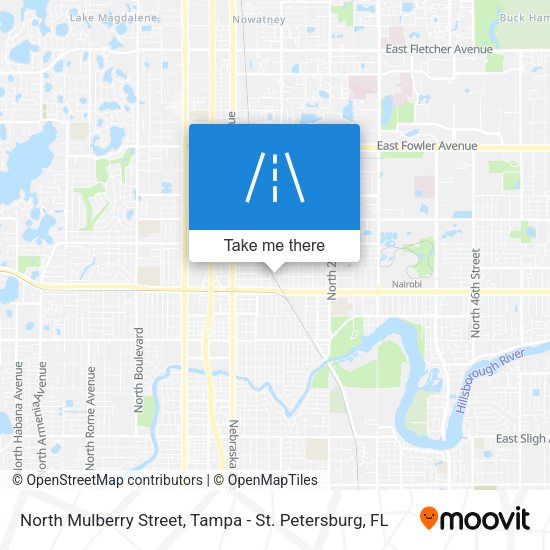 North Mulberry Street map