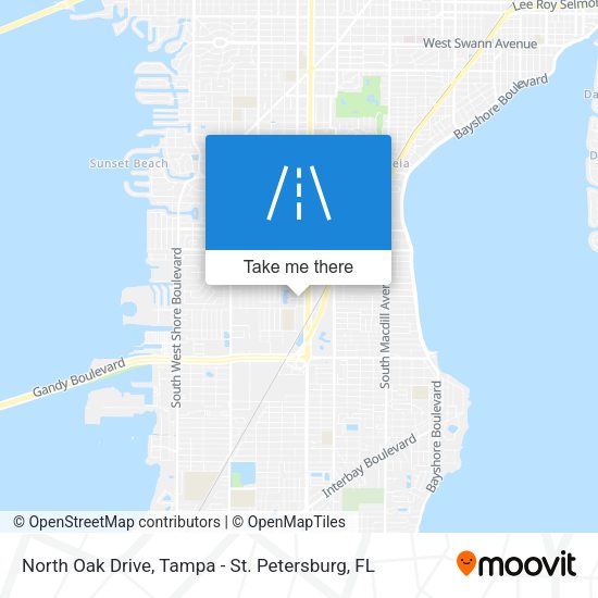 North Oak Drive map