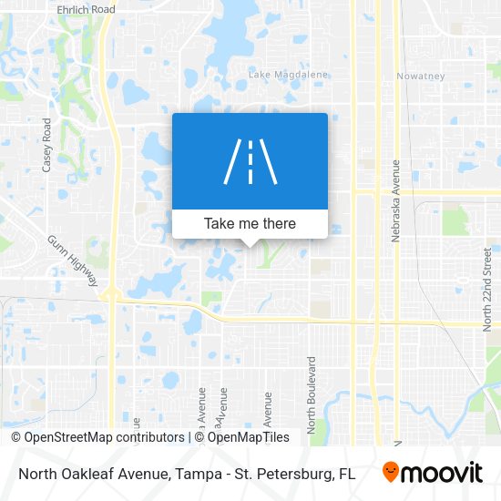 North Oakleaf Avenue map