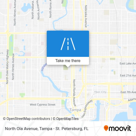 North Ola Avenue map