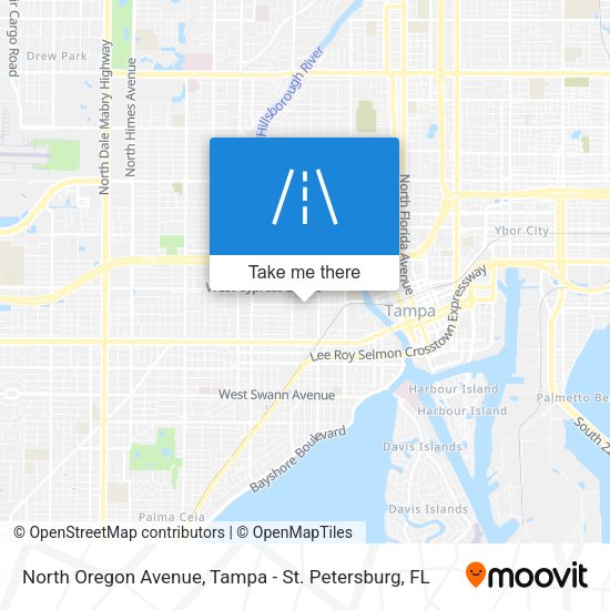 North Oregon Avenue map