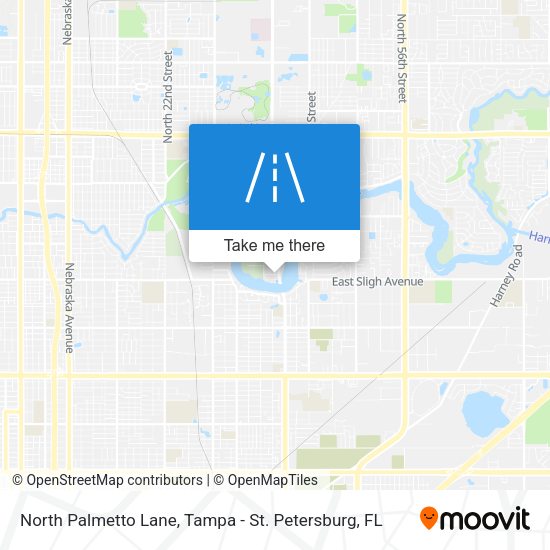 North Palmetto Lane map