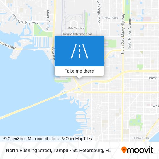Mapa de North Rushing Street