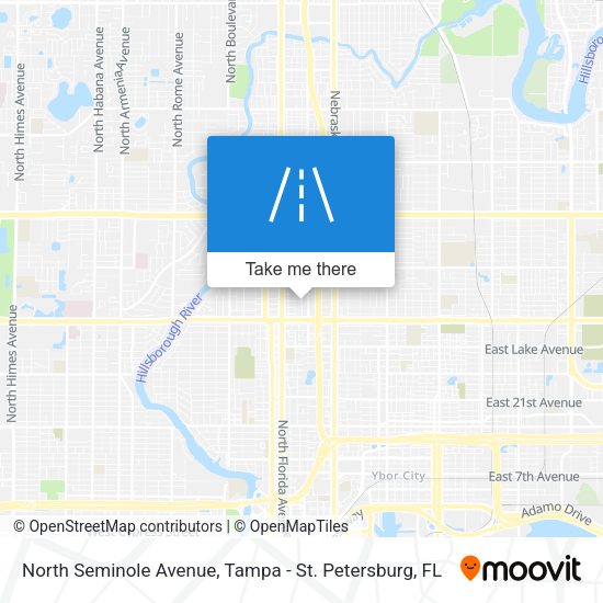 North Seminole Avenue map