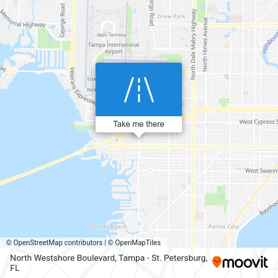 Mapa de North Westshore Boulevard