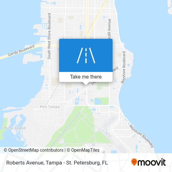 Mapa de Roberts Avenue