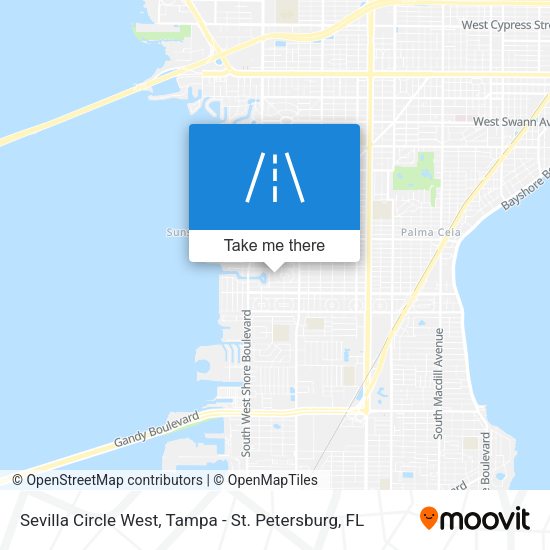 Sevilla Circle West map