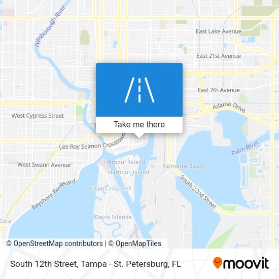 South 12th Street map
