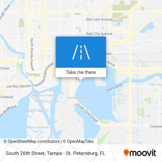 South 26th Street map