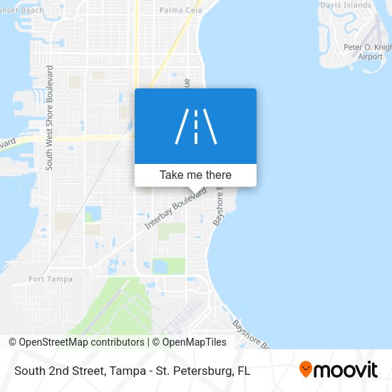 South 2nd Street map