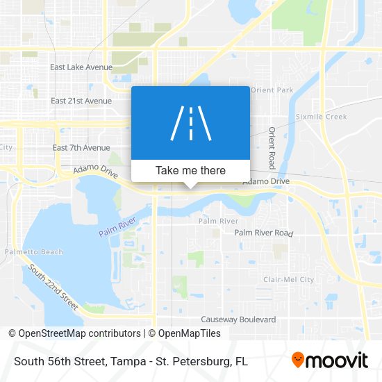 South 56th Street map
