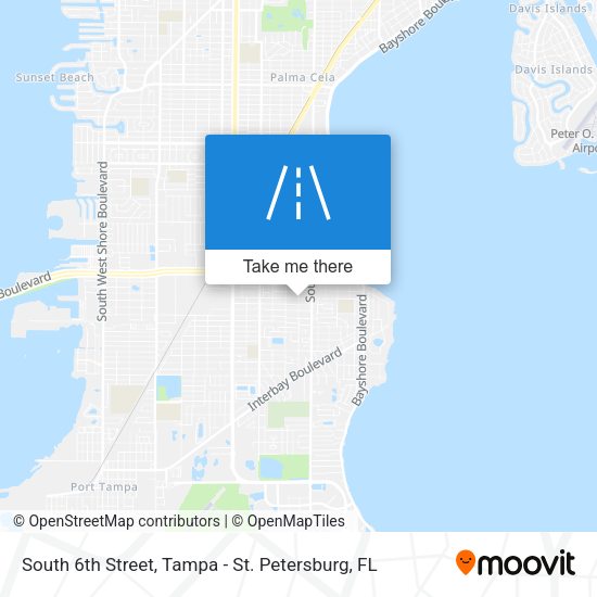 South 6th Street map
