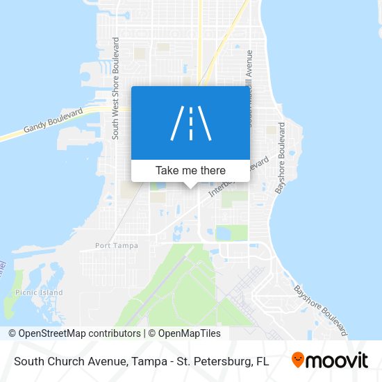 South Church Avenue map