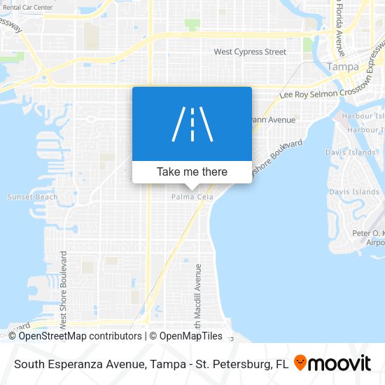 South Esperanza Avenue map