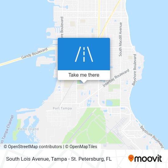 South Lois Avenue map