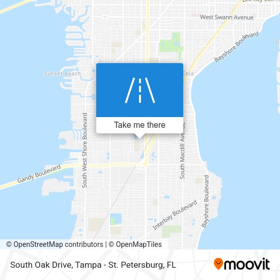 South Oak Drive map