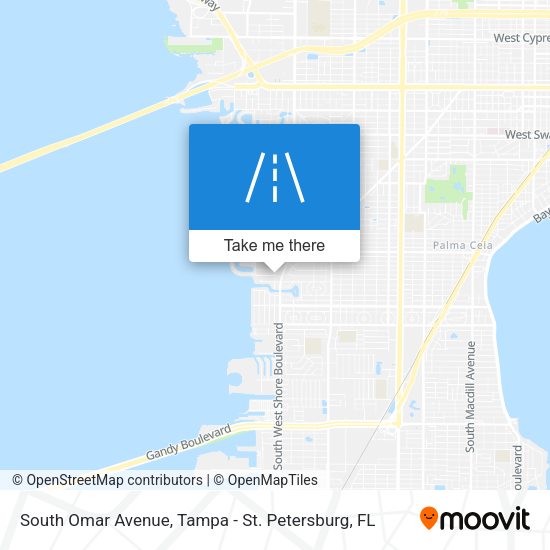 South Omar Avenue map