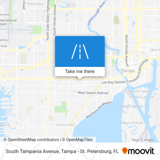 South Tampania Avenue map