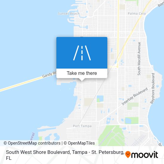 South West Shore Boulevard map