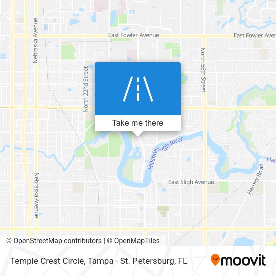 Temple Crest Circle map