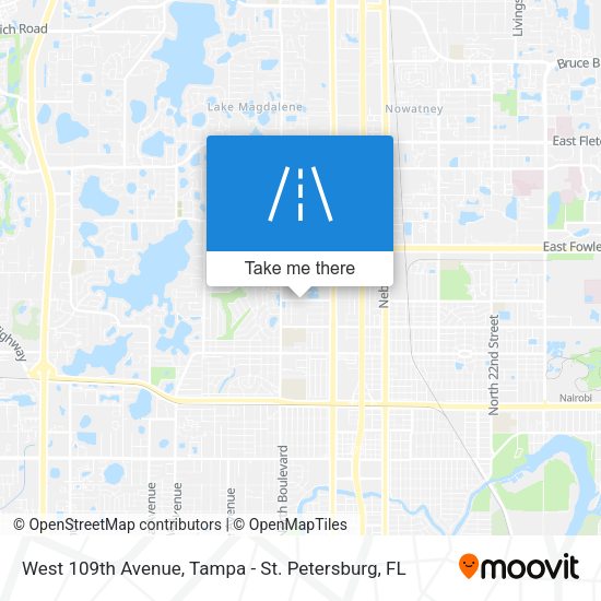 West 109th Avenue map