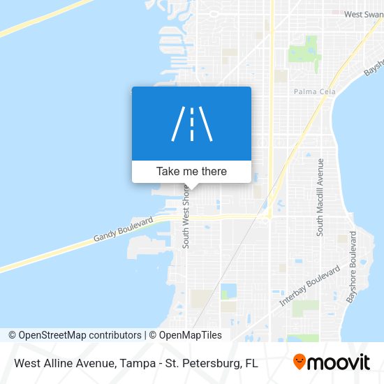 West Alline Avenue map