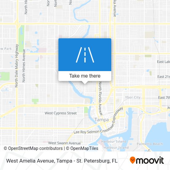 West Amelia Avenue map