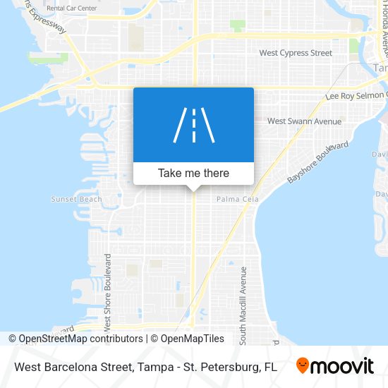 Mapa de West Barcelona Street