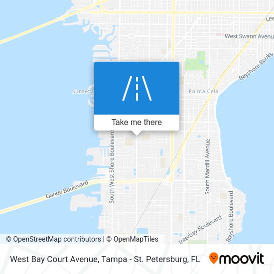 Mapa de West Bay Court Avenue