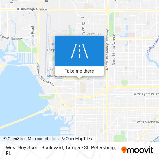 West Boy Scout Boulevard map