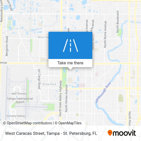 Mapa de West Caracas Street