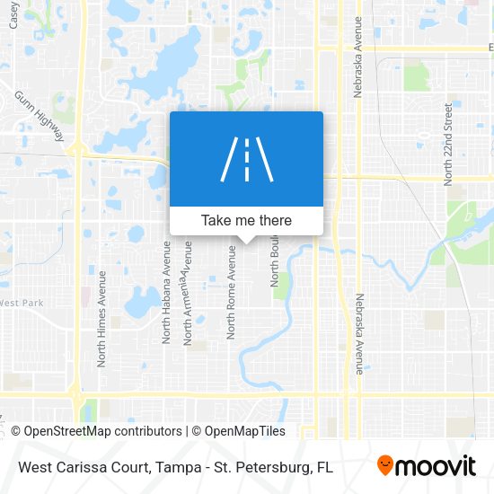 Mapa de West Carissa Court