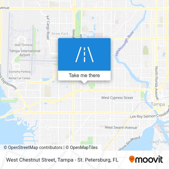 West Chestnut Street map