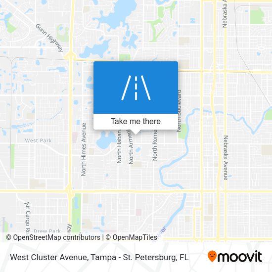 West Cluster Avenue map