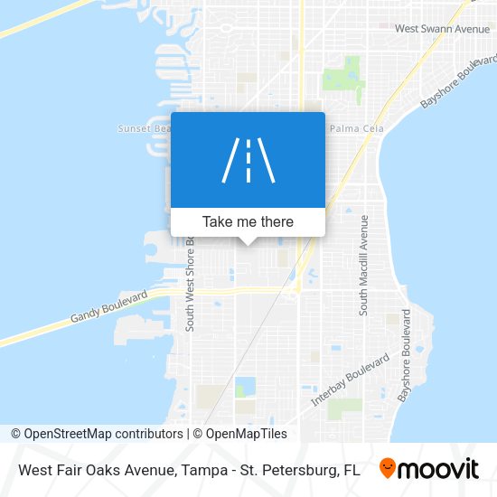 West Fair Oaks Avenue map