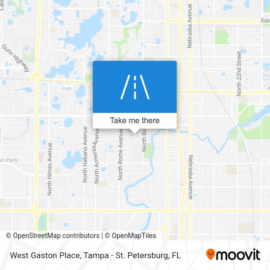 West Gaston Place map