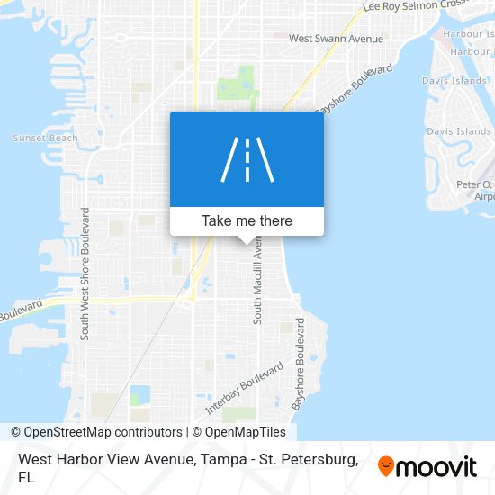 West Harbor View Avenue map