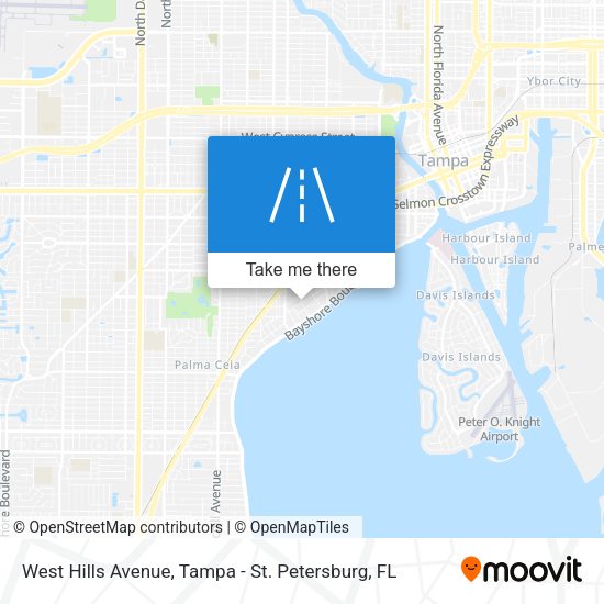 Mapa de West Hills Avenue