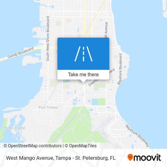 West Mango Avenue map