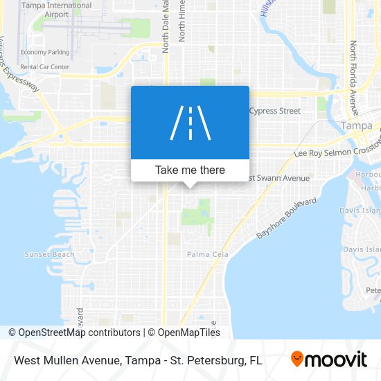West Mullen Avenue map