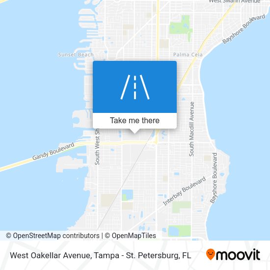 Mapa de West Oakellar Avenue