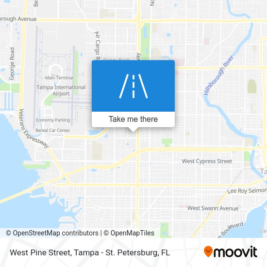 West Pine Street map