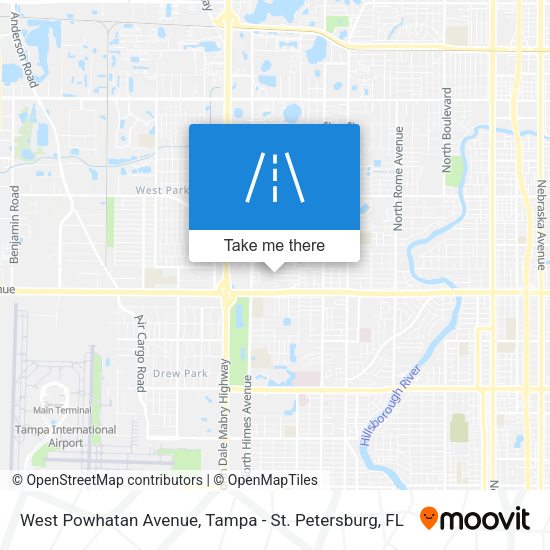 West Powhatan Avenue map