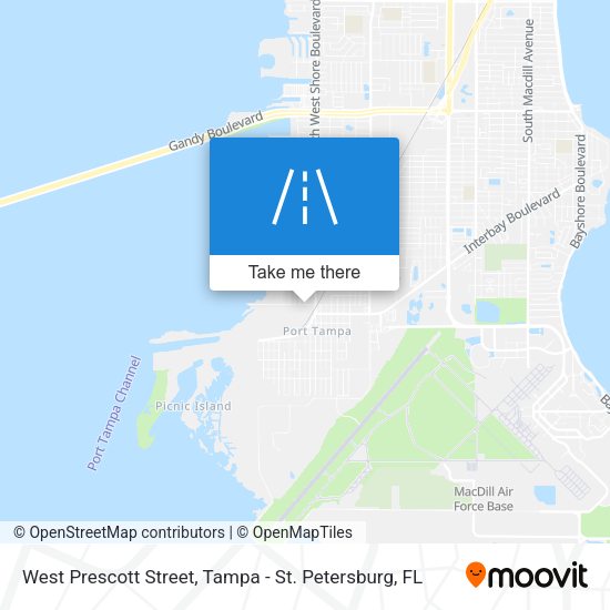 West Prescott Street map