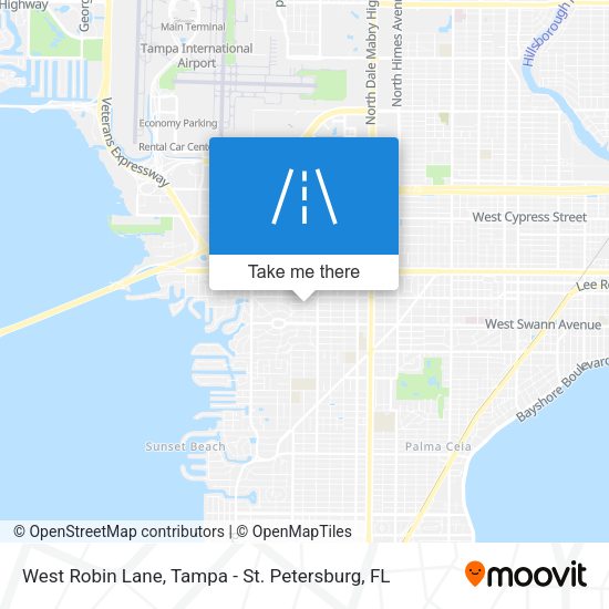 West Robin Lane map
