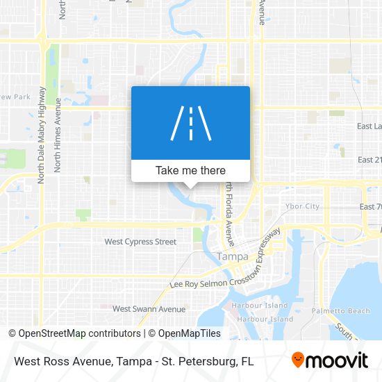 West Ross Avenue map