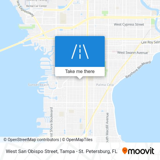 West San Obispo Street map