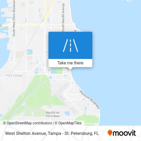 West Shelton Avenue map